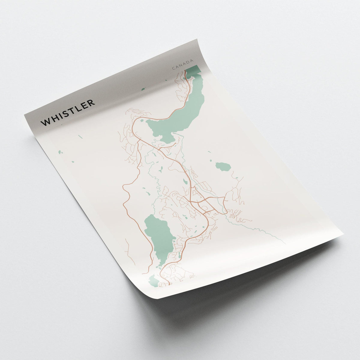 whistler, british columbia map poster - image 3