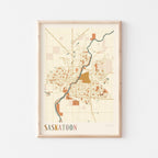 saskatoon, saskatchewan map poster - image 1