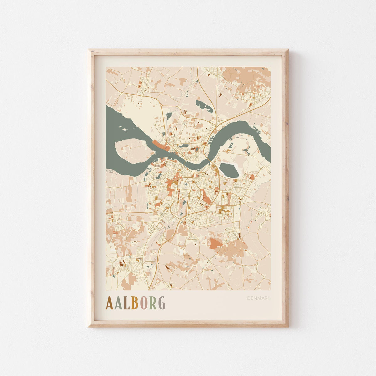 aalborg denmark map poster - image 1