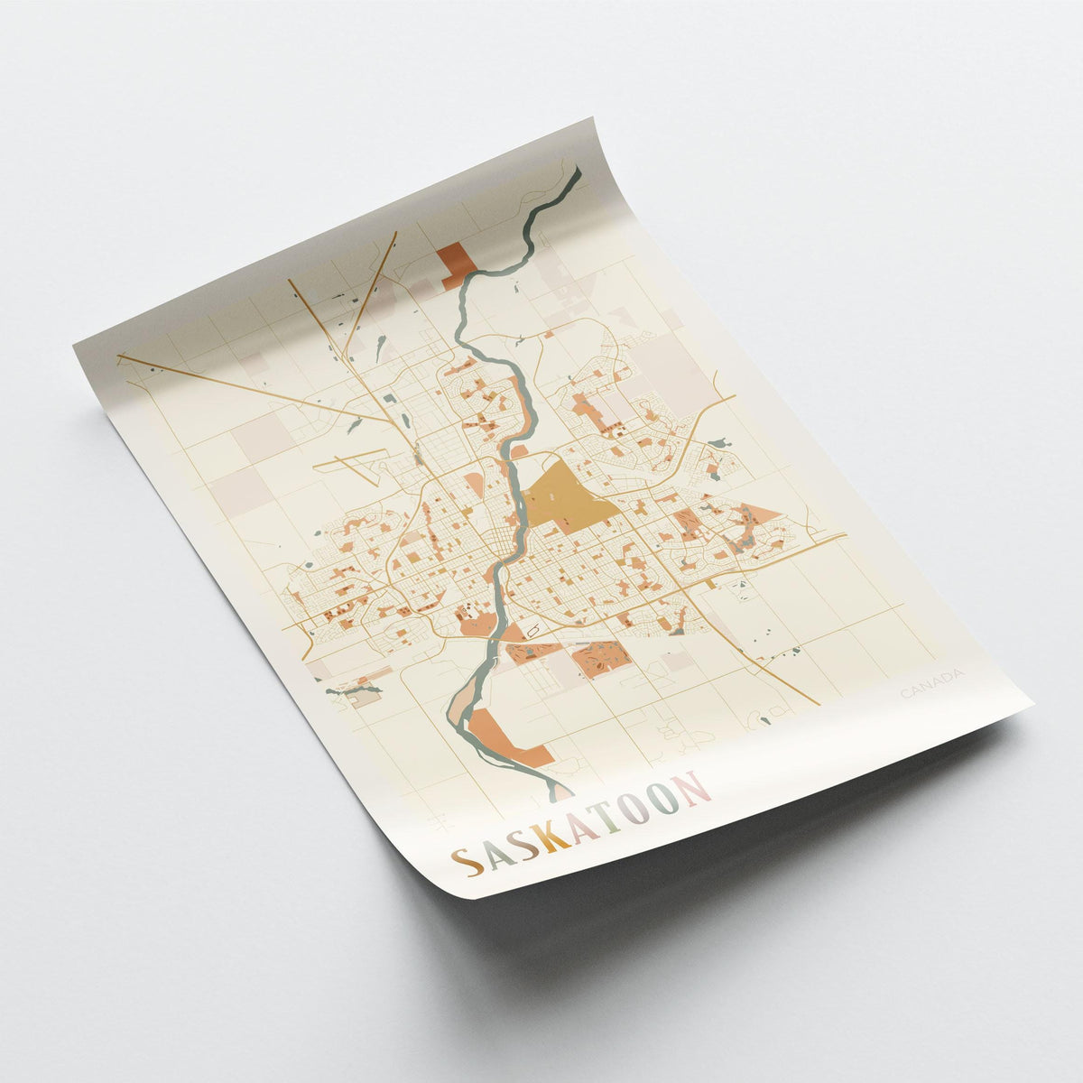 saskatoon, saskatchewan map poster - image 3