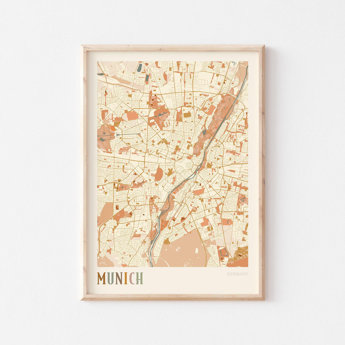 munich germany map poster - image 1