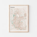 dhaka, bangladesh map poster - image 1