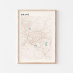 tirana albania map poster - image 1