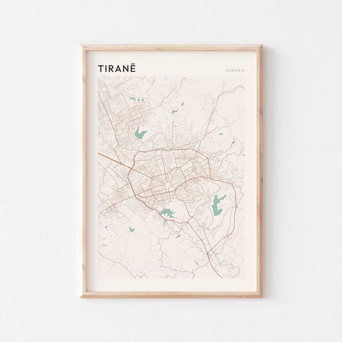 tirana albania map poster - image 1