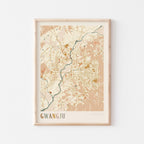 gwangju, south korea map poster - image 1