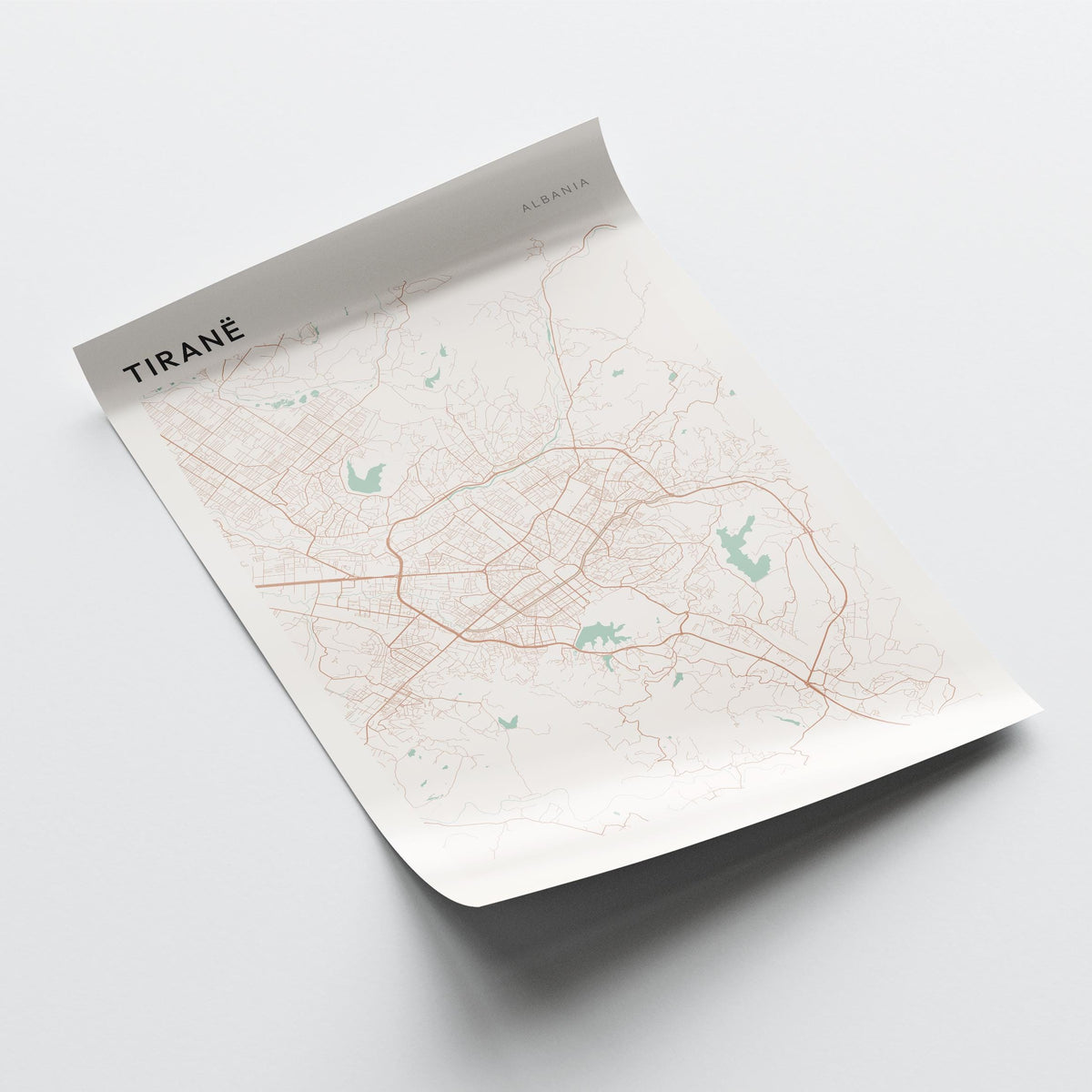 tirana albania map poster - image 4