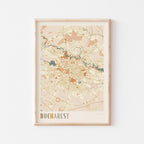 bucharest romania map poster - image 1