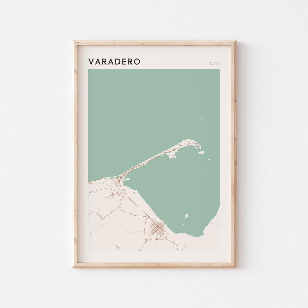 varadero, cuba map poster - image 1