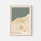 casablanca, morocco map poster - image 1