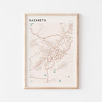 nazareth, israel map poster - image 1