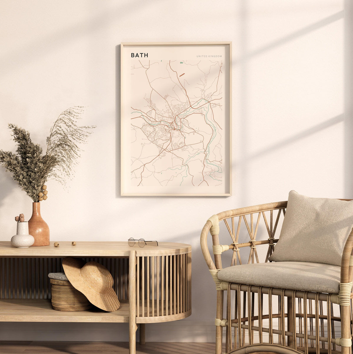 bath, united kingdom map poster - image 3