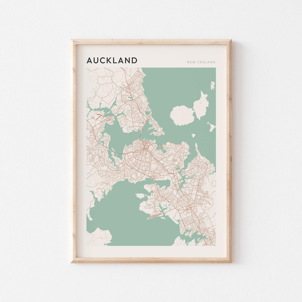auckland, new zealand map poster - image 1
