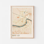 novi sad serbia map poster - image 1