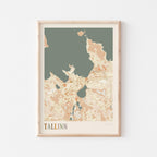 tallinn estonia map poster - image 1