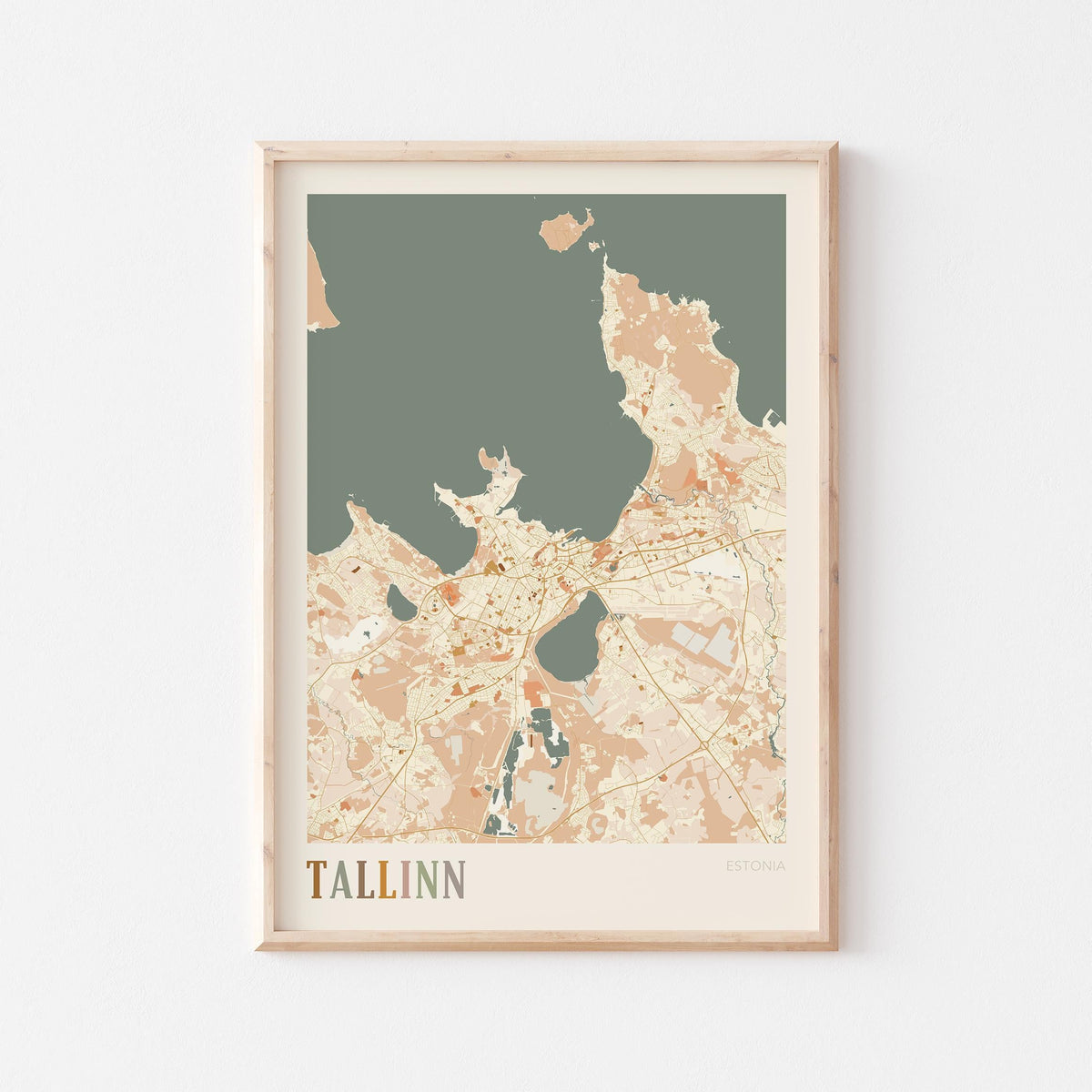 tallinn estonia map poster - image 1
