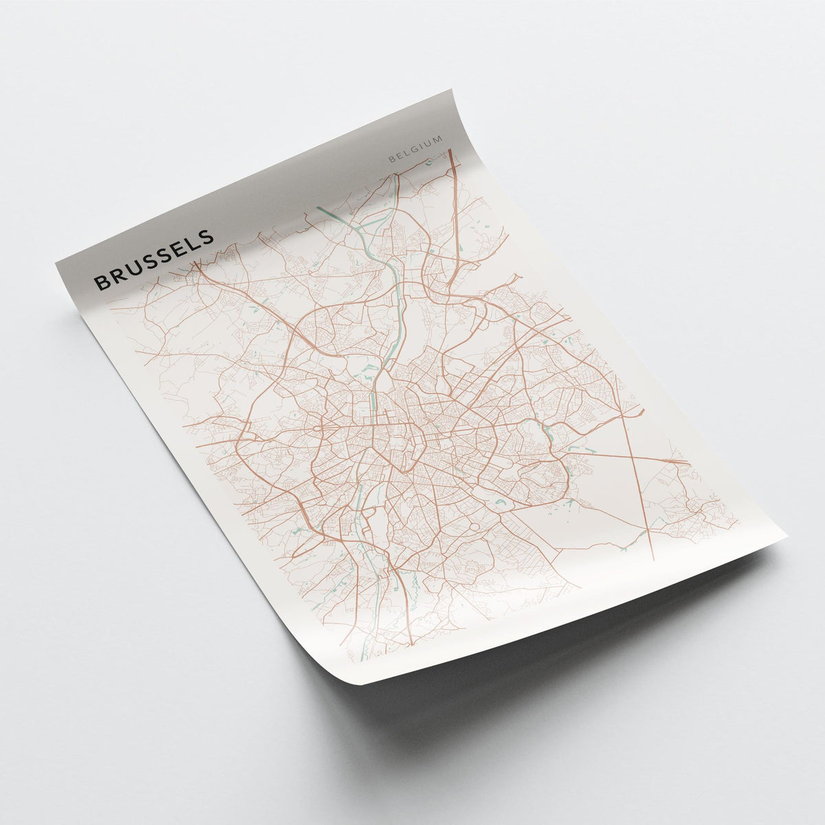 brussels belgium map poster - image 4