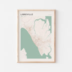 libreville, gabon map poster - image 1