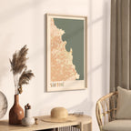 sao tome, sao tome and principe map poster - image 2