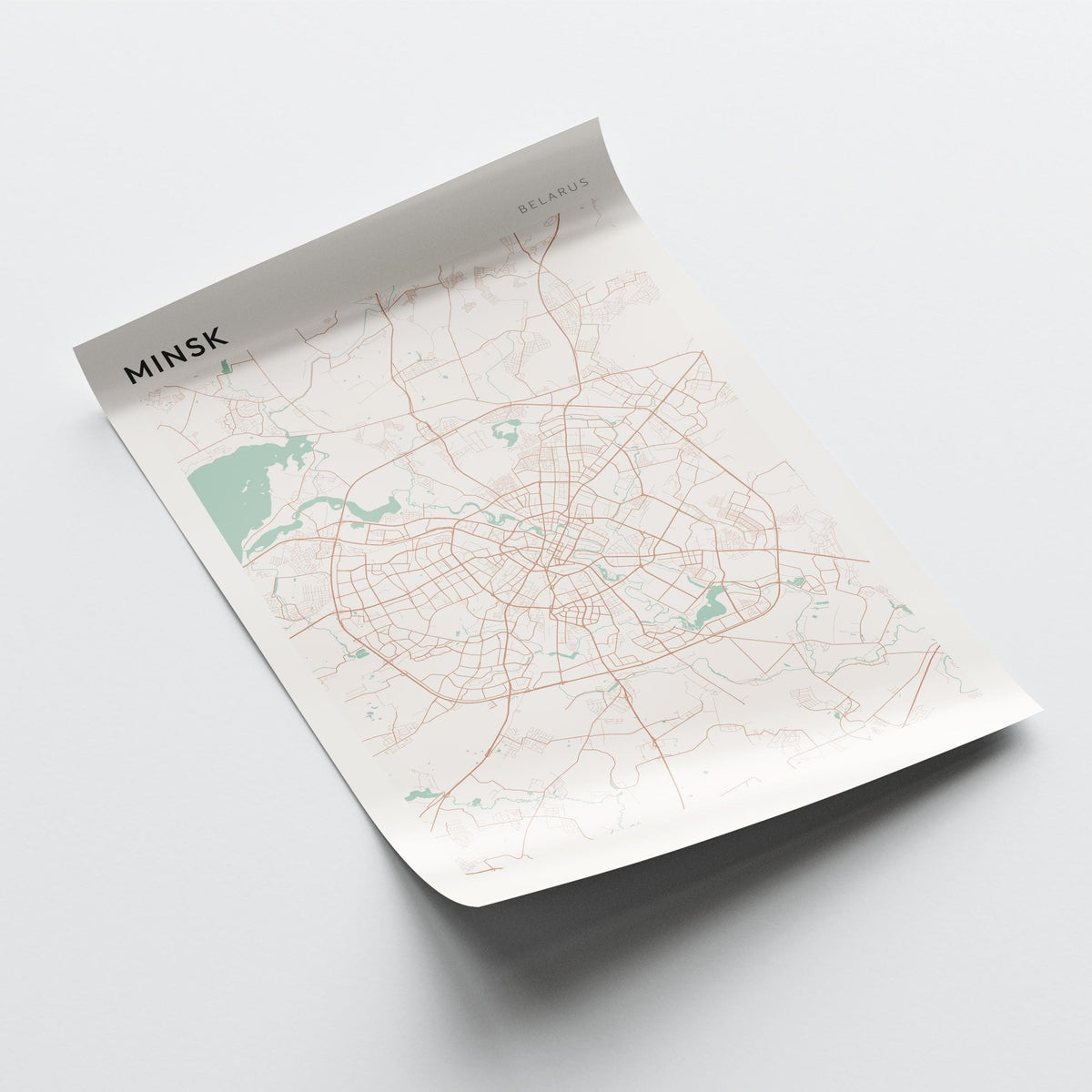 minsk belarus map poster - image 4