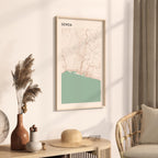 genoa italy map poster - image 2