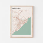 santa cruz spain map poster - image 1