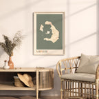 santorini greece map poster - image 3
