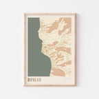 roseau, dominica map poster - image 1