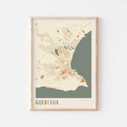 gqeberha, south africa map poster - image 1