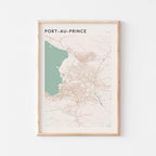 port-au-prince, haiti map poster - image 1