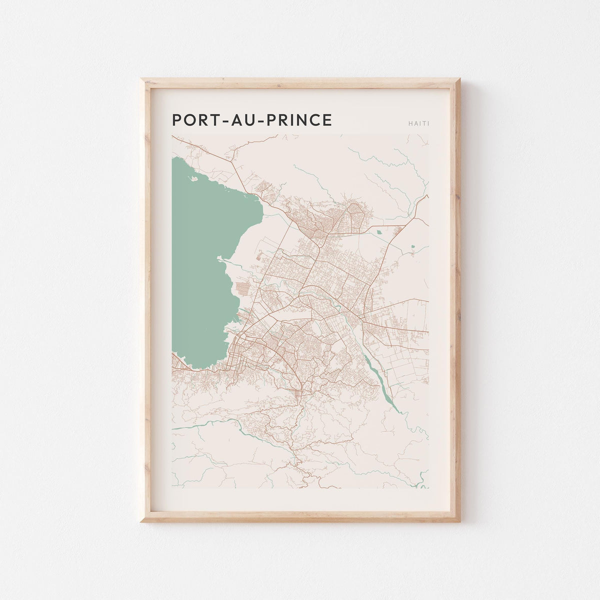 port-au-prince, haiti map poster - image 1
