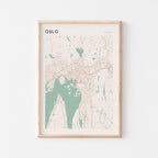 oslo norway map poster - image 1