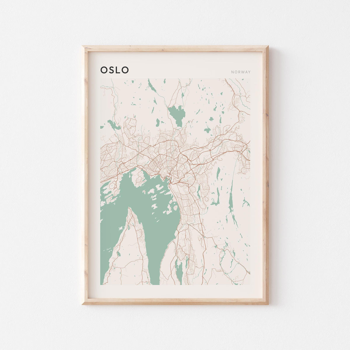oslo norway map poster - image 1