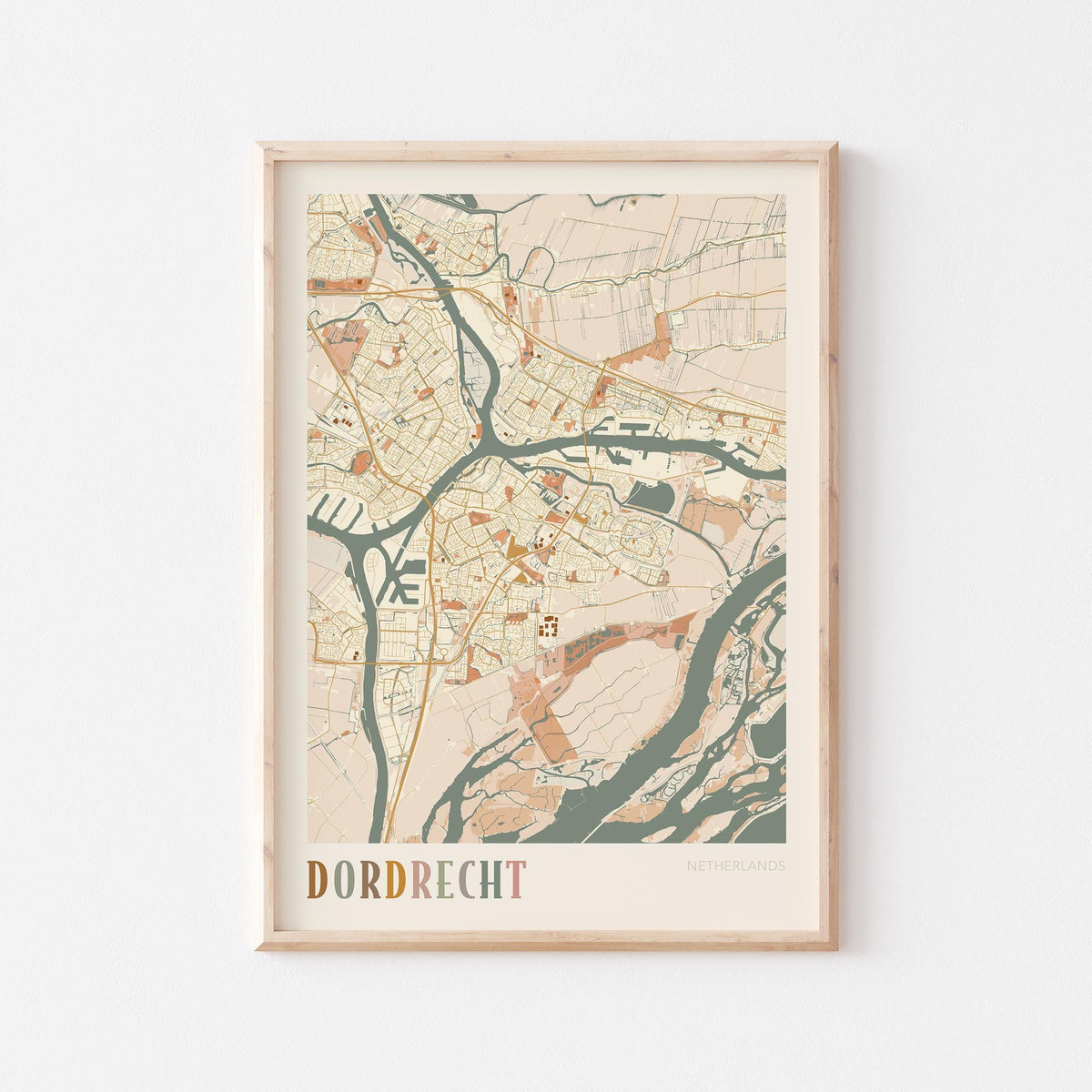 dordrecht netherlands map poster - image 1