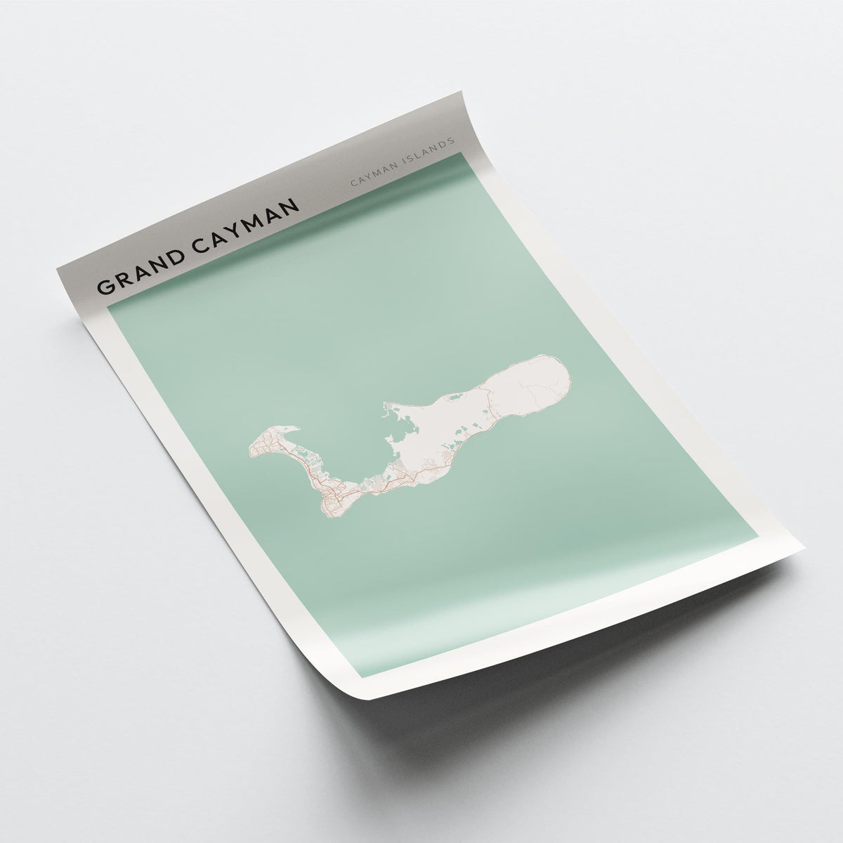 grand cayman, cayman islands map poster - image 4
