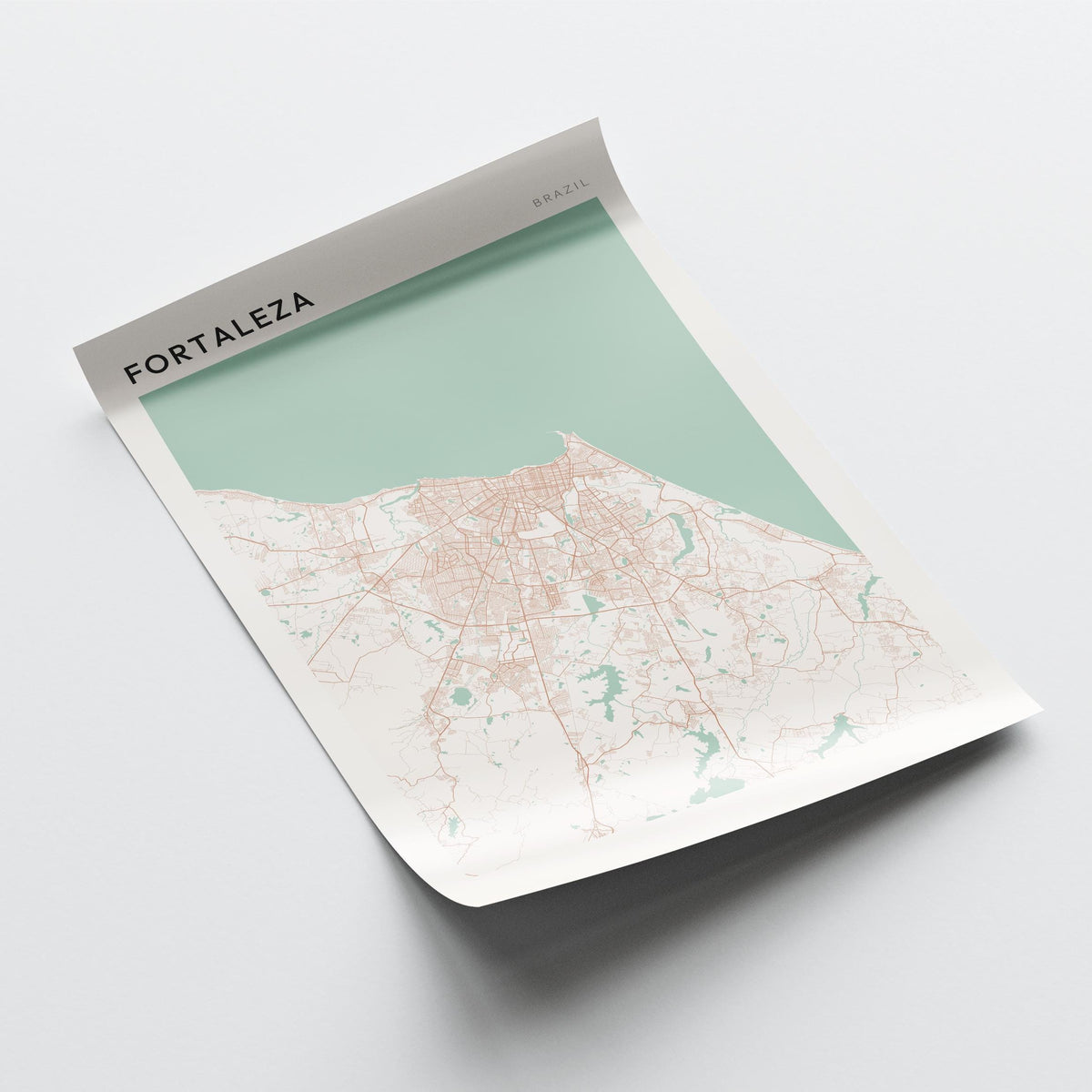 fortaleza, brazil map poster - image 4