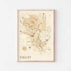 calgary, alberta map poster - image 1