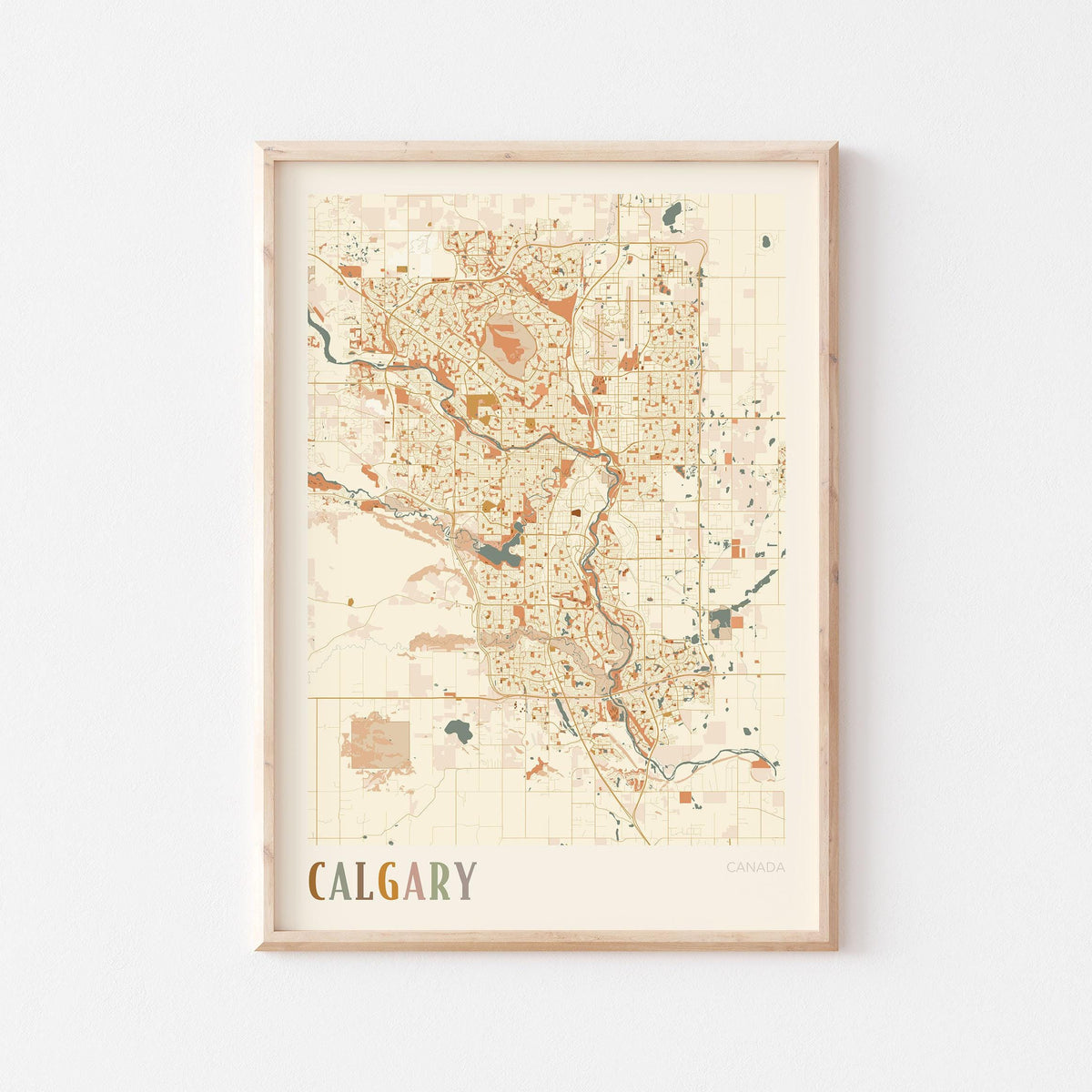 calgary, alberta map poster - image 1