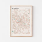 glasgow, united kingdom map poster - image 1