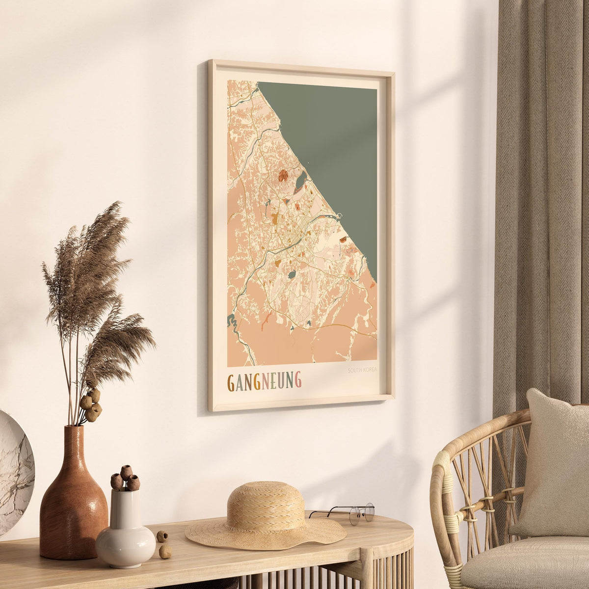 gangneung, south korea map poster - image 2