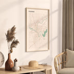 kaunas lithuania map poster - image 2