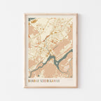 bandar seri begawan, brunei map poster - image 1