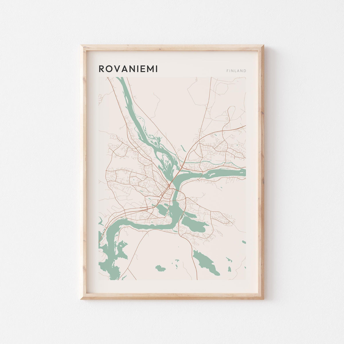 rovaniemi finland map poster - image 1