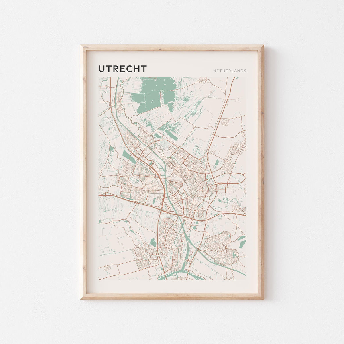 utrecht netherlands map poster - image 1