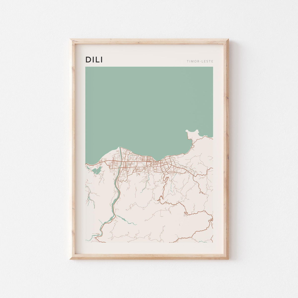 dili, timor leste map poster - image 1