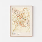 zaragoza spain map poster - image 1