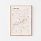 st gallen switzerland map poster - image 1