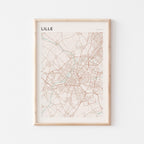 lille france map poster - image 1