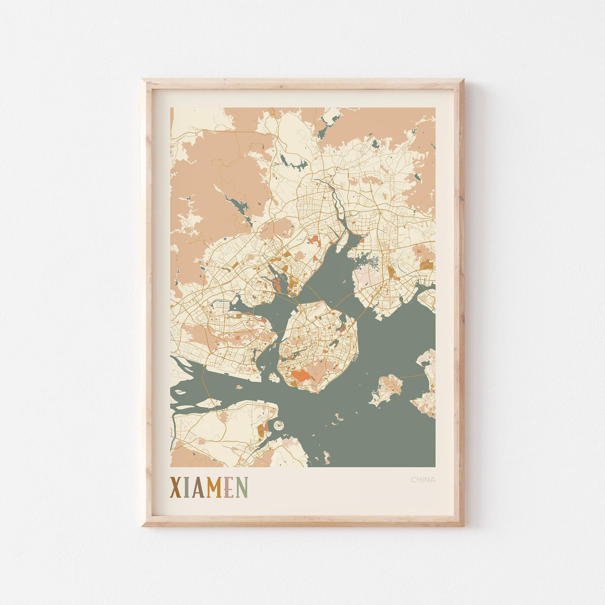 xiamen, china map poster - image 1