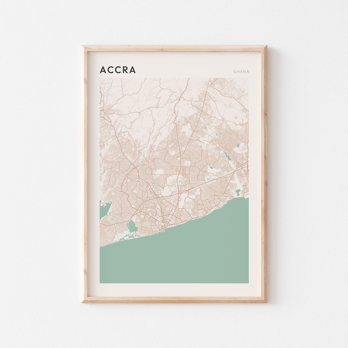 accra, ghana map poster - image 1