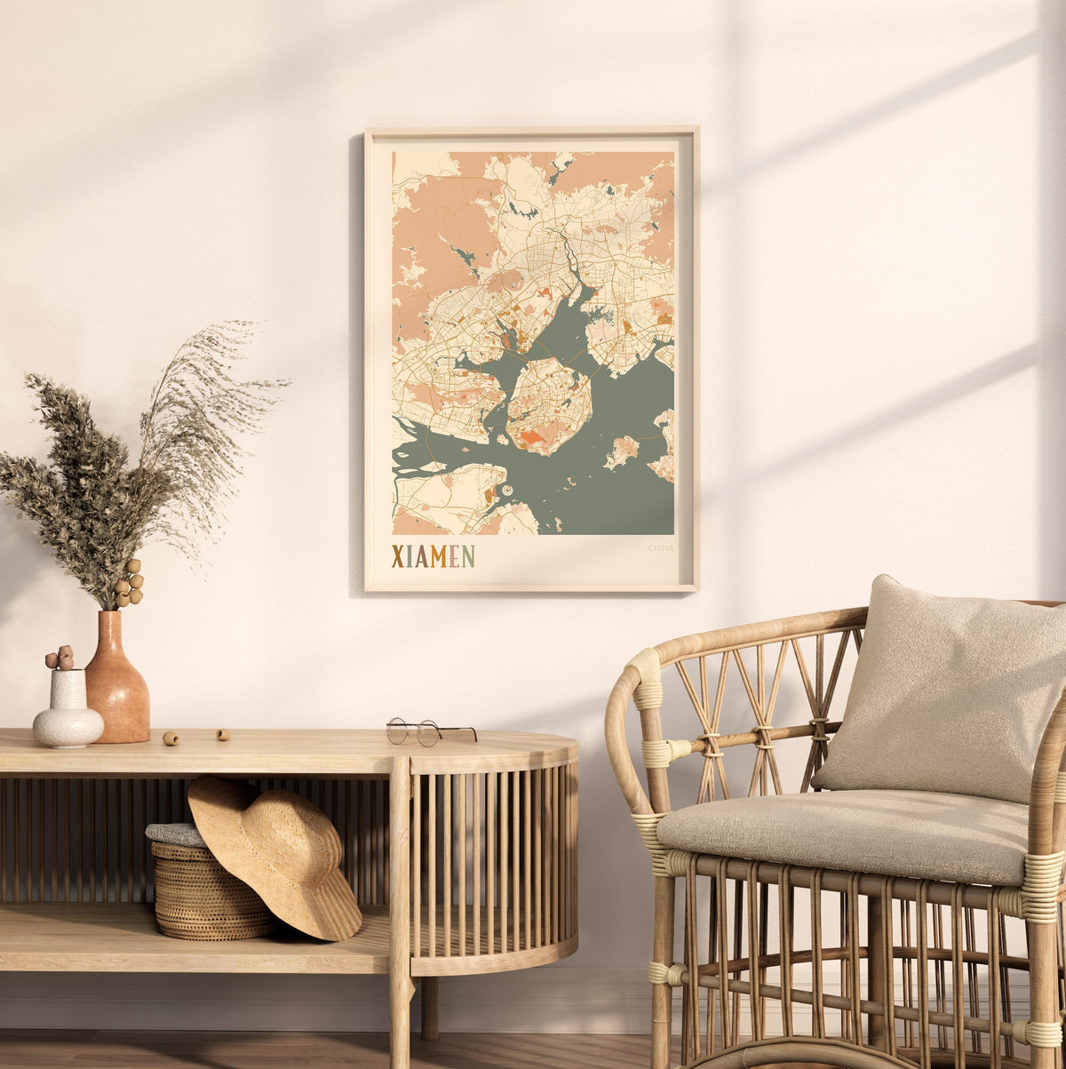 xiamen, china map poster - image 3